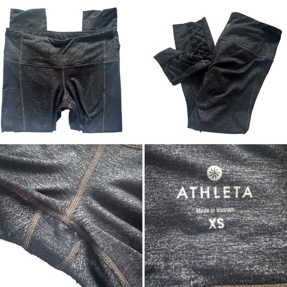 Free People Movement Gray and Athleta Dark Gray Athletic Workout Leggings Sz XS - Picture 4 of 8